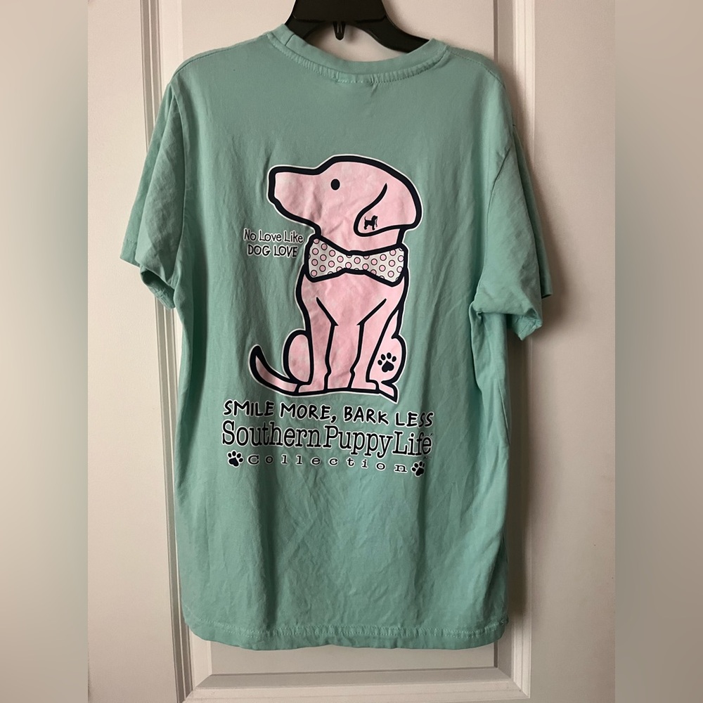 Southern Spirit shirt/ Southern spirit puppy life green Ls tee shirt